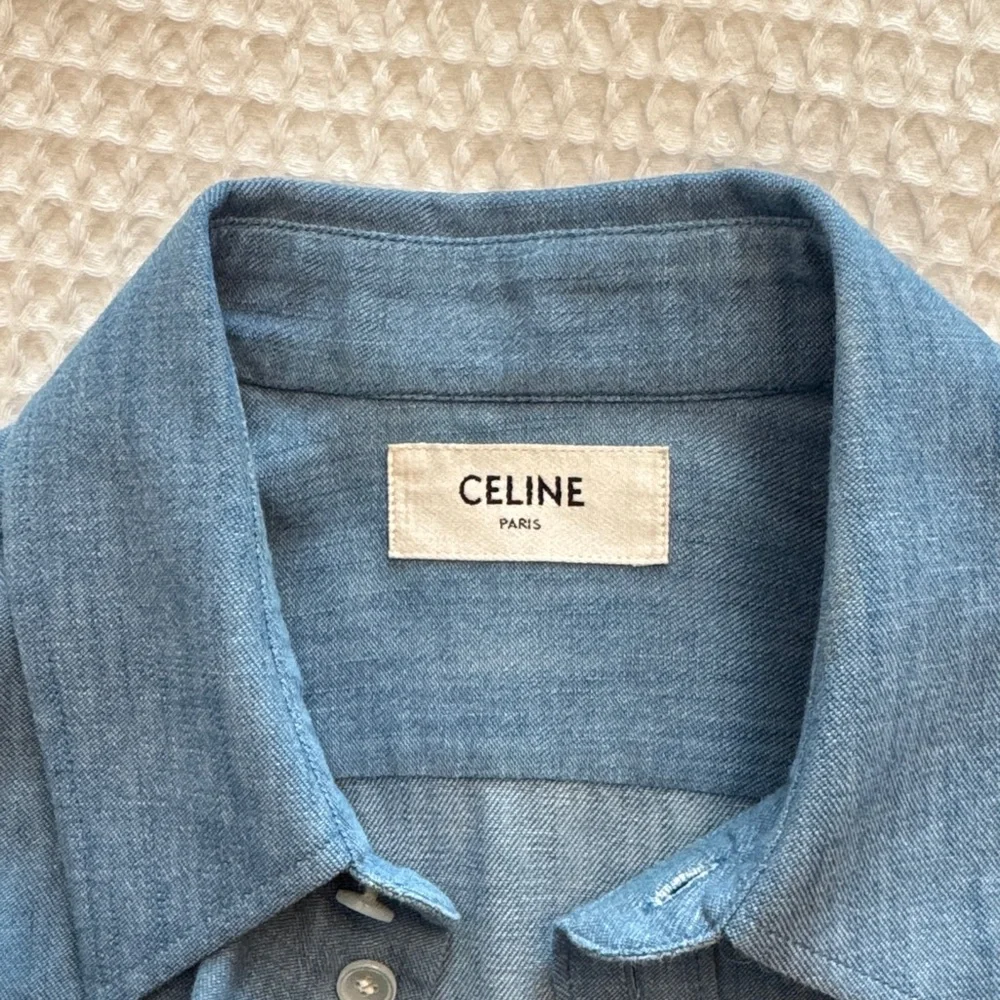 Celine Light Blue Denim Shirt - Picture 3 of 5